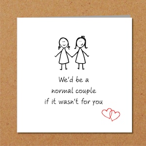 Funny Lesbian Valentines /Birthday Card for girlfriend / partner same sex love friendship LGBT Lesbian Gay amusing humorous image 2