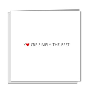 You're the BEST Karte für Geburtstag, Valentinstag, Jahrestag oder Examenskarte - Freundin, Freund, Frau, Ehemann, Sohn Tochter