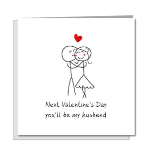Verlobter Valentinstag Karte Freund Neuer Ehemann Romantische Liebe Special Nächsten Valentines Sie werden mein Ehemann Partner Paar sein