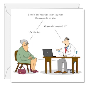 Carte d'anniversaire drôle 40e 50e 60e 70e femme maman grand-mère grand-père - tas d'humour de docteur coquin