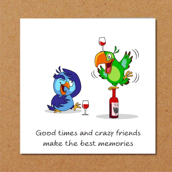 Whacky Best Friend, Funny Friendship Birthday Card Whacky Best Friend, Funny Friendship Birthday Card