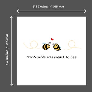 Bumble Dating Card Romantic Anniversary Card or Valentine's Day Card Love You Girlfriend Boyfriend Special Partner image 4