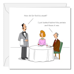 Carte d'anniversaire drôle ou carte de fête des pères pour mari papa femme maman tout ami humour dessin animé blague anniversaire Cheeky Posh