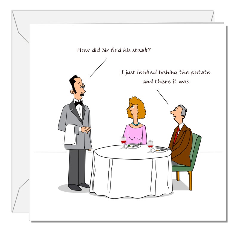 Funny Birthday Card or Father's Day Card for Husband Dad Wife Mum Any Friend Humour Cartoon Joke Anniversary Cheeky Posh image 1