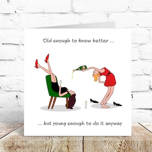 Funny Birthday Card Friendship Female Girl Friend Mum Humorous Party Cheeky BFF SWIZZOO image 4