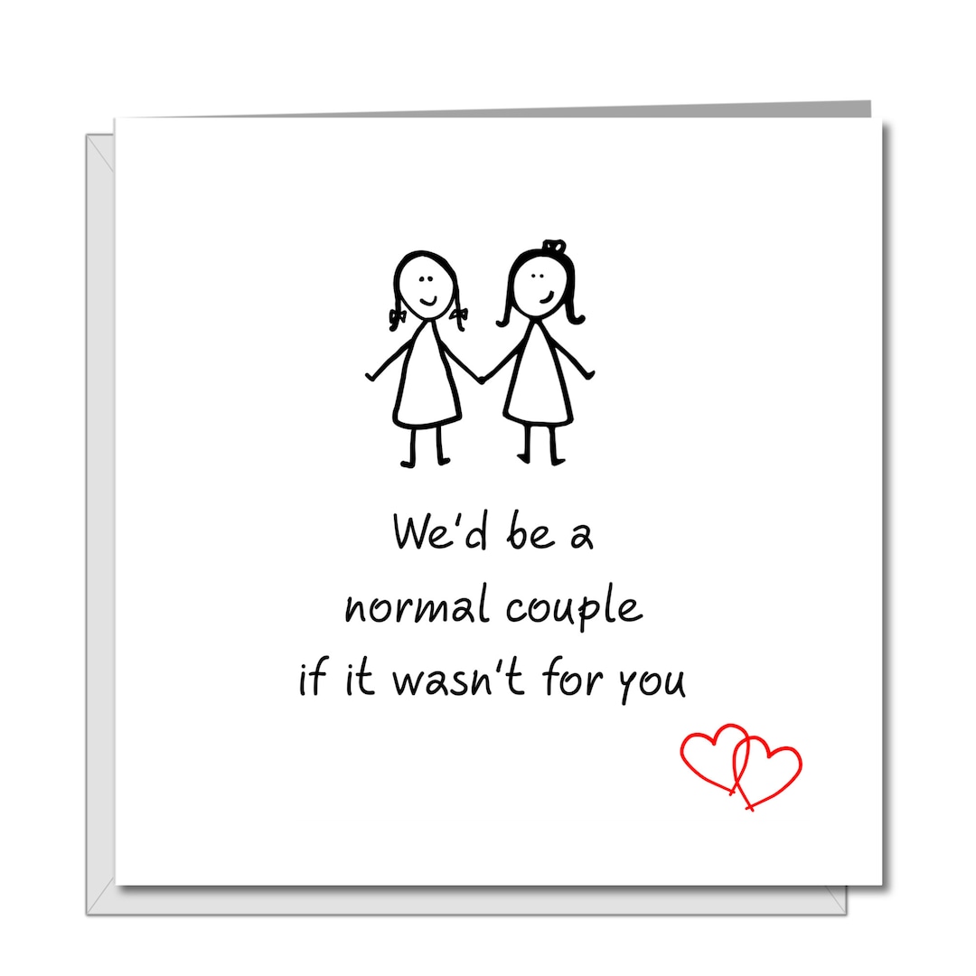 Funny Lesbian Valentines Birthday Card For Girlfriend Partner Same