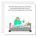 Funny Knee Replacement Card: Get Well Soon, Operation Recovery
