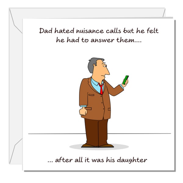 Funny Dad Birthday Card / Father's Day Card from his Daughter - Best Dad - humorous humour amusing