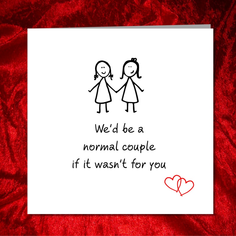 Funny Lesbian Valentines /Birthday Card for girlfriend / partner same sex love friendship LGBT Lesbian Gay amusing humorous image 3