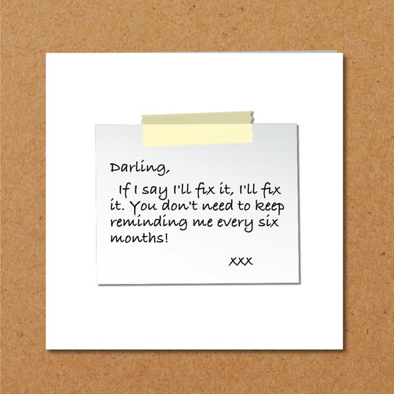 Husband Birthday Card Boyfriend Wife Partner Funny Humorous Amusing Fun Diy Housework Help Long Suffering Home House Lazy