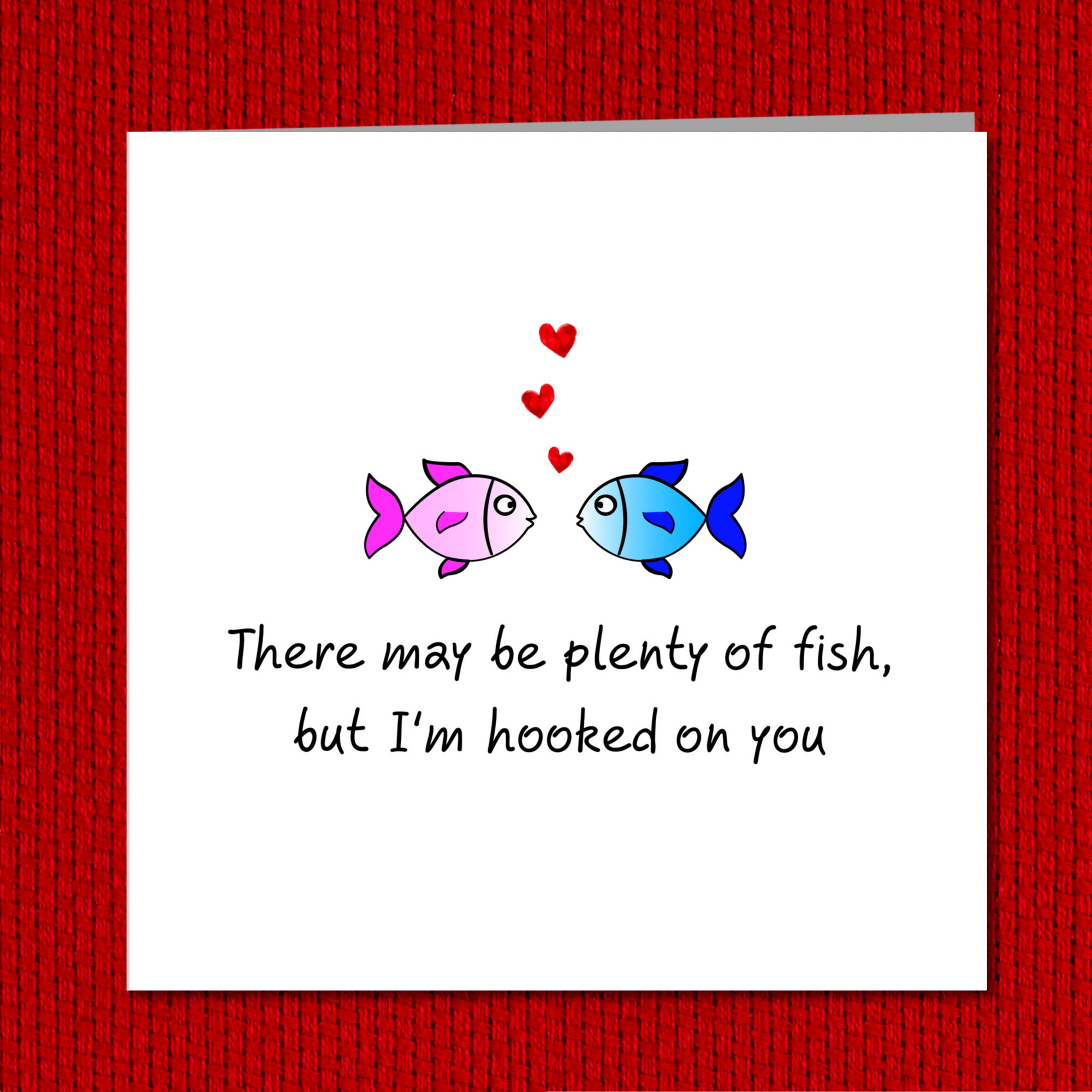 Plenty of Fish Anniversary Card: Hooked on You, Handmade 6x6 - Etsy Australia Plenty of Fish Anniversary Card: Hooked on You, Handmade 6x6 - Etsy Australia