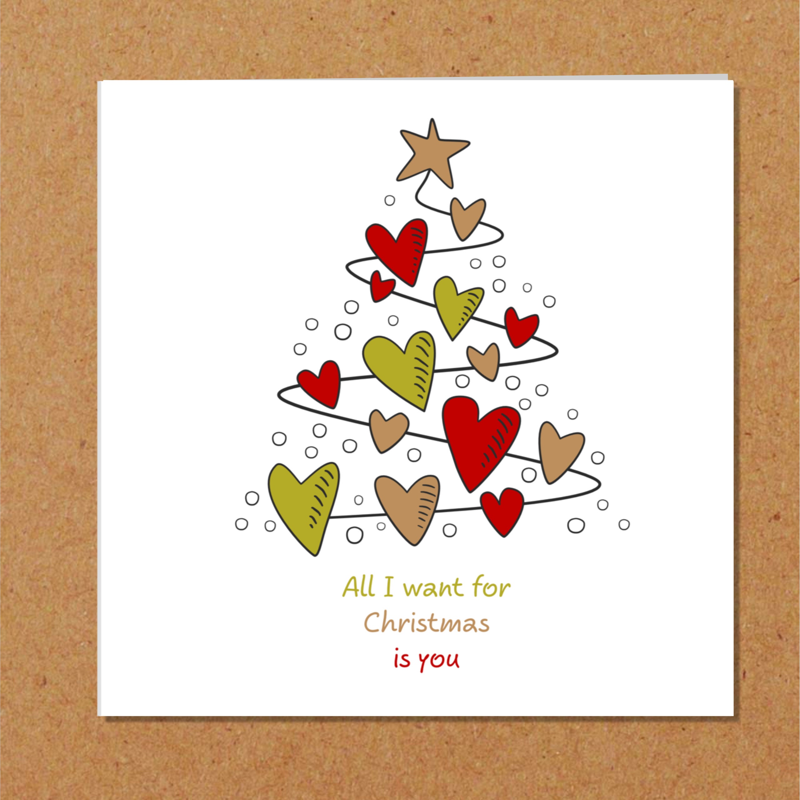 Handmade Button Bauble Christmas Cards Pack of 4 Crystal Gems 300 gsm Card