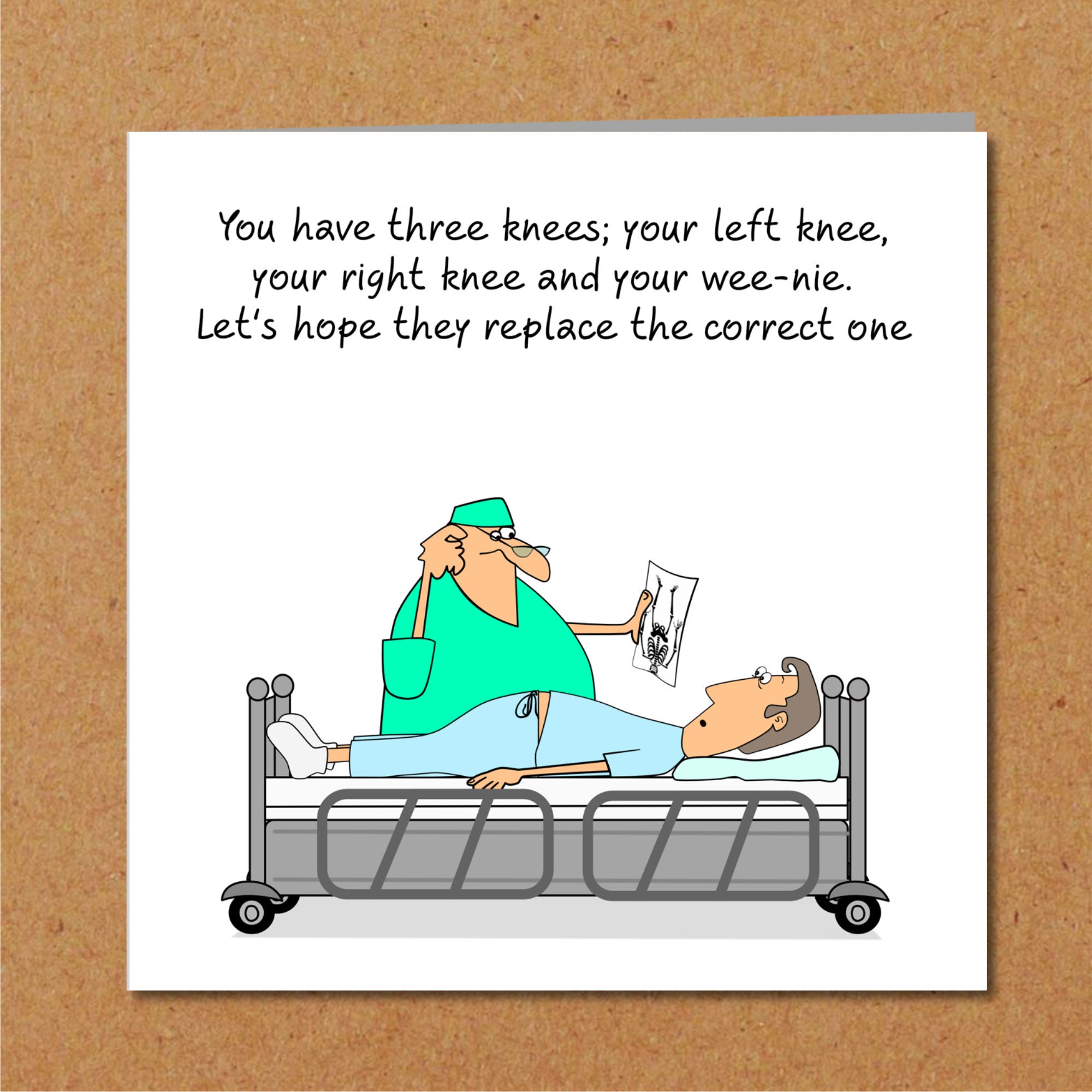 Knee Surgery Card - Etsy Singapore Knee Surgery Card - Etsy Singapore