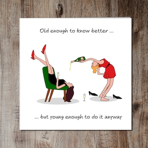 Funny Birthday Card Friendship Female Girl Friend Mum Humorous Party Cheeky BFF SWIZZOO image 5