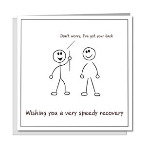 Chirurgie du dos/carte d'opération - Get Well Soon Card, Fast Recovery, Recovery Quickly - Spine Disk Spinal