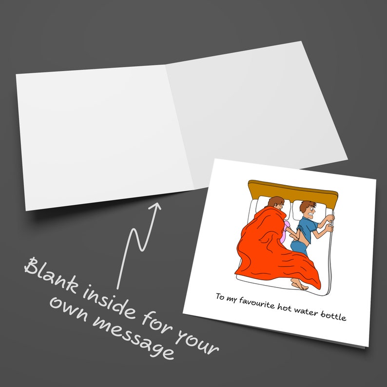 Carte d'anniversaire drôle Saint Valentin pour petit ami mari Pieds froids au lit Coquine mignonne image 5