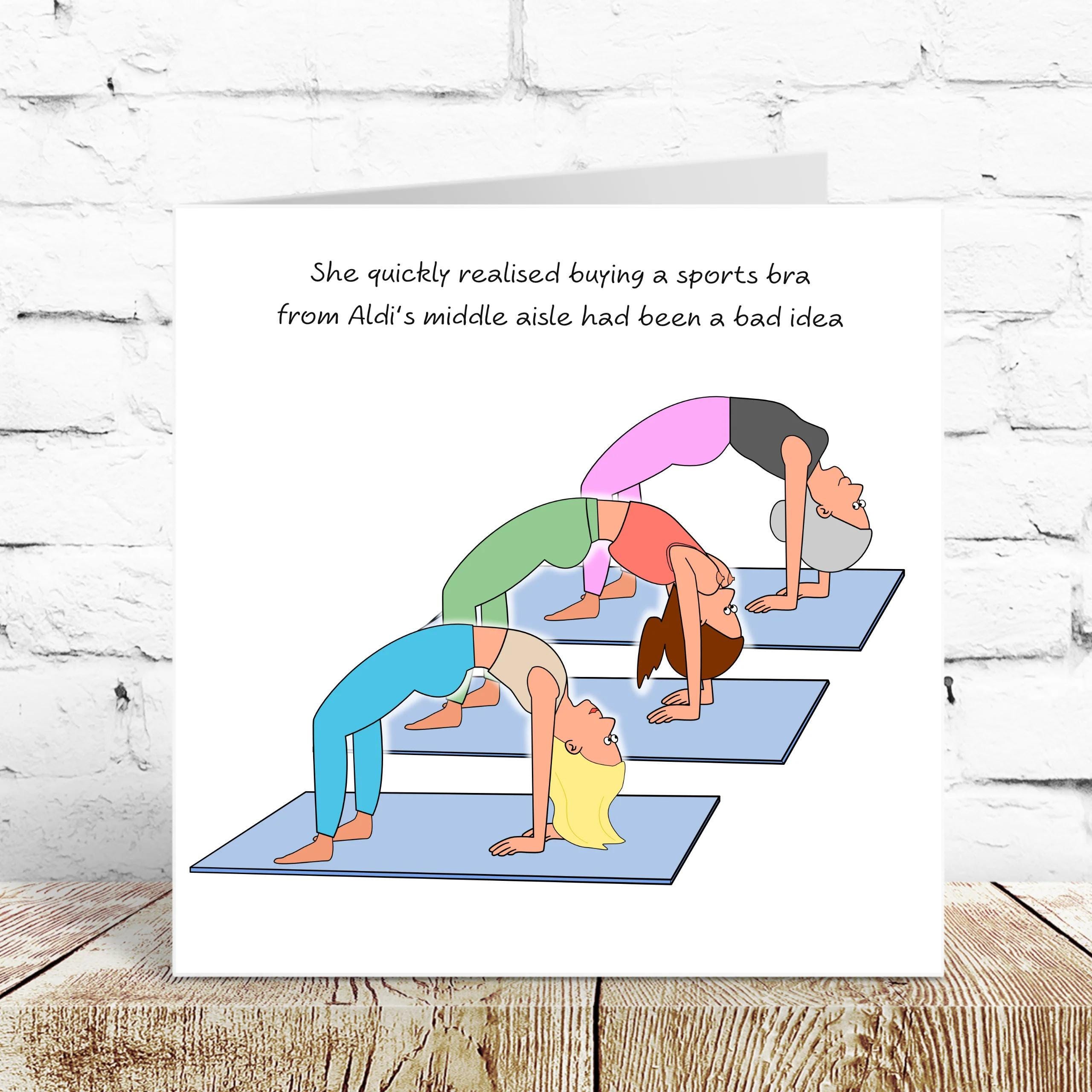 Funny Yoga Birthday Card - Pilates Crossfit Gym - Mum Wife Girlfriend ...