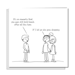 Carte drôle pour petit ami, mari, petite amie, épouse, amie - Anniversaire, anniversaire, Saint Valentin - Love Shopping Humorous Humour