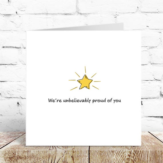 Promotion Greeting Card So Proud Of You New Job Card - Well Done ...