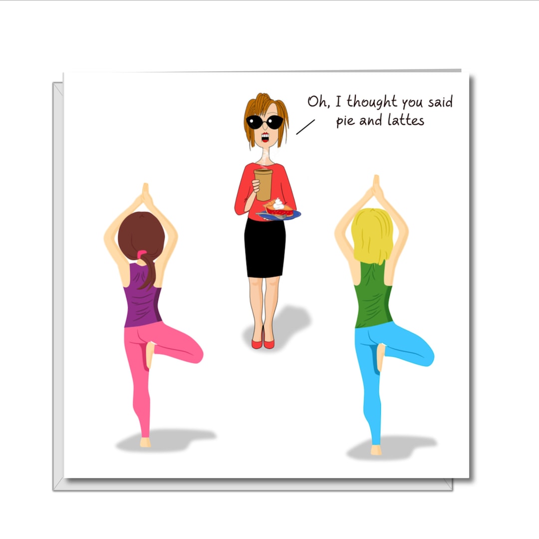 Funny Birthday Card Pilates Yoga Mindfulness Mum Mom Girlfriend or Girl ...