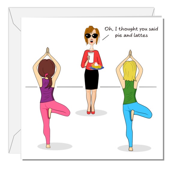 Funny Birthday Card Pilates Yoga Mindfulness Mum Mom Girlfriend or