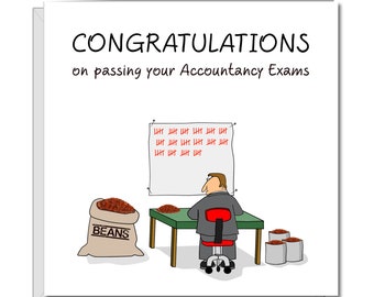 Congratulations on Passing your Accountancy Exams Card - exams accountant - son boyfriend father male