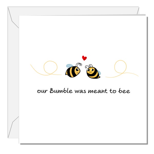 Carte de rencontre Bumble - carte d'anniversaire romantique ou carte de Saint-Valentin - partenaire spécial Love You Girlfriend Boyfriend