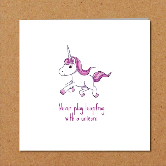 Carte Drole De Licorne Carte Damitie Carte Dami De Fille Etsy