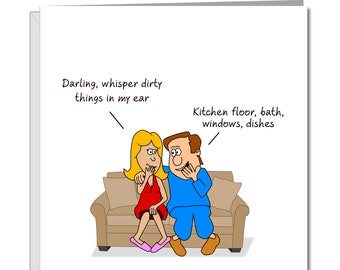 Funny Birthday Card for Wife, Husband or Friend - humorous humour fun - anniversary valentines any occasion!