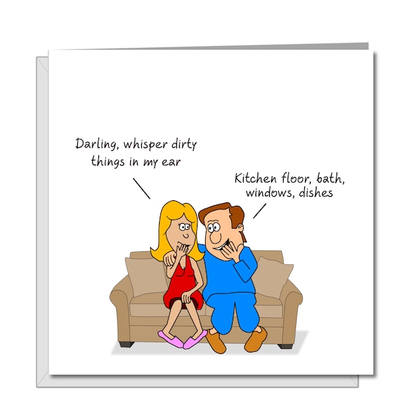 Funny Birthday Card for Wife, Husband or Friend - humorous humour fun - anniversary valentines any occasion!