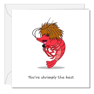 Lustige Einfach das Beste Karte Geburtstag Valentinstag Jahrestag Prüfungskarte Freundin Freund Frau Ehemann Sohn Tochter Garnele Hummer