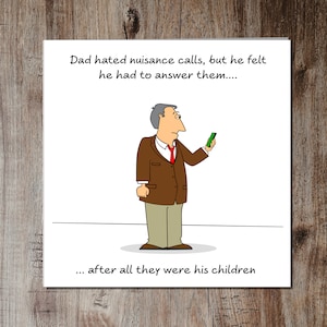 Funny Dad Birthday Card / Fathers Day Card meilleur papa enfants fils fille humour humoristique amusant image 3