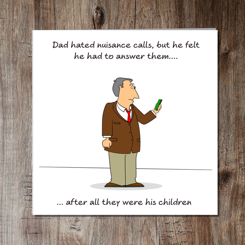 Funny Dad Birthday Card / Fathers Day Card meilleur papa enfants fils fille humour humoristique amusant image 3