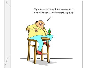 Funny Birthday Card for Husband Dad brother son male friend cheeky rude humour 40 50 60