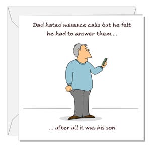 Carte d'anniversaire drôle de papa / carte de fête des pères de son fils - meilleur papa - humour amusant