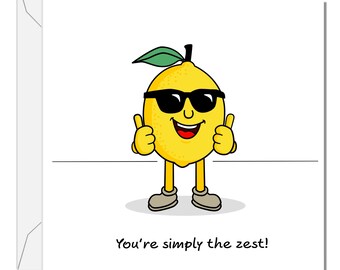 Funny Simply the Best Card Birthday Valentine's Day Anniversary Exam Card Girlfriend Boyfriend Wife Husband Son Daughter Lemon Zest