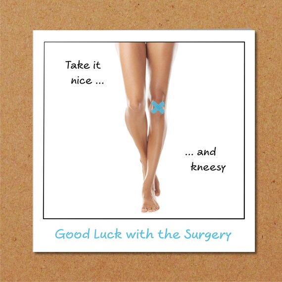 Knee Replacement Surgery Card Get Well Soon Card Operation Etsy UK