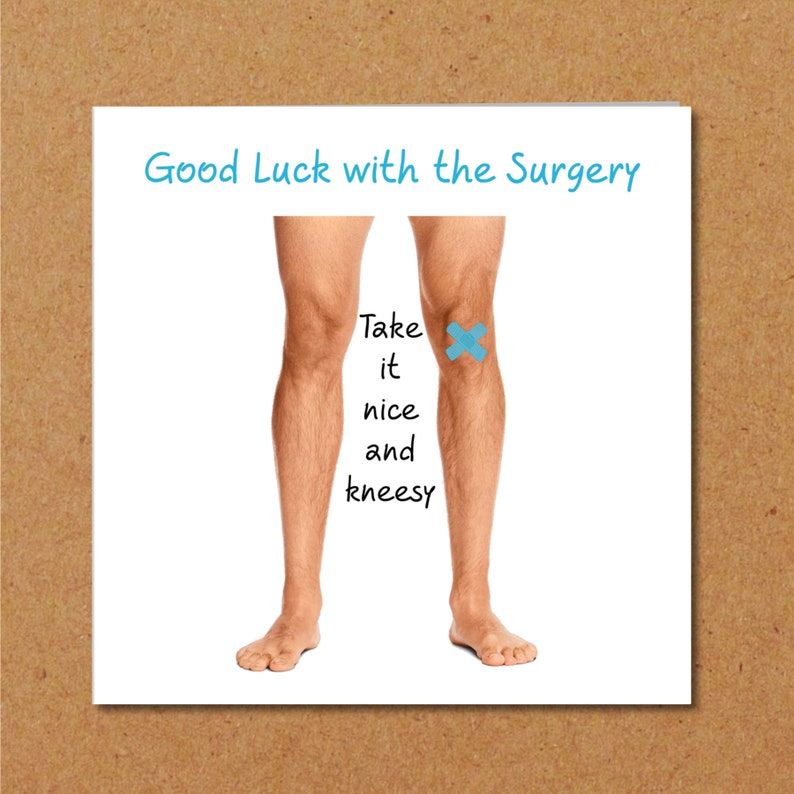 Knee Replacement Surgery Card Get Well Soon Card Operation Etsy