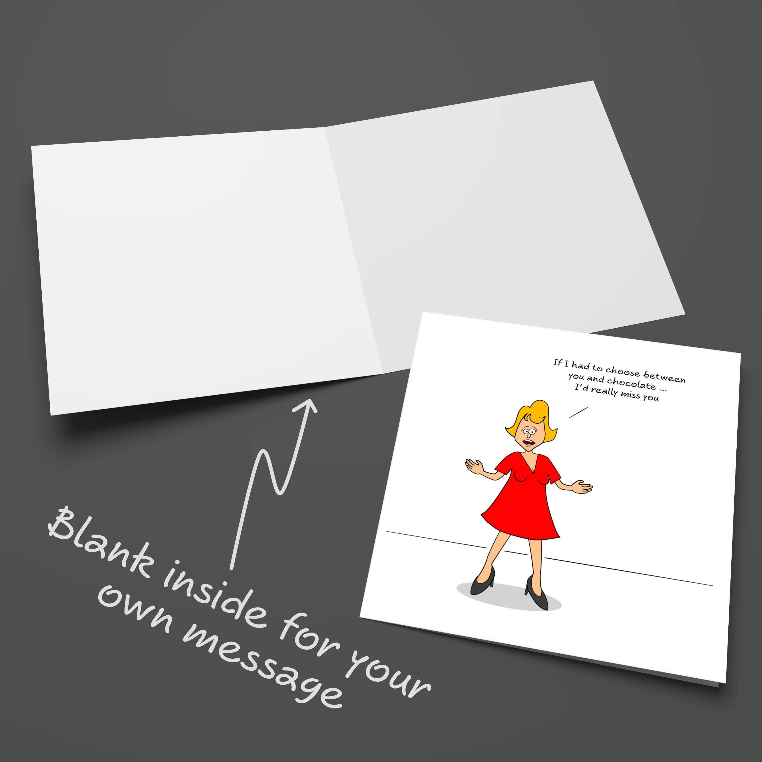 Funny Birthday Card Chocolate for Mum Daughter Sister Girlfriend Female ...