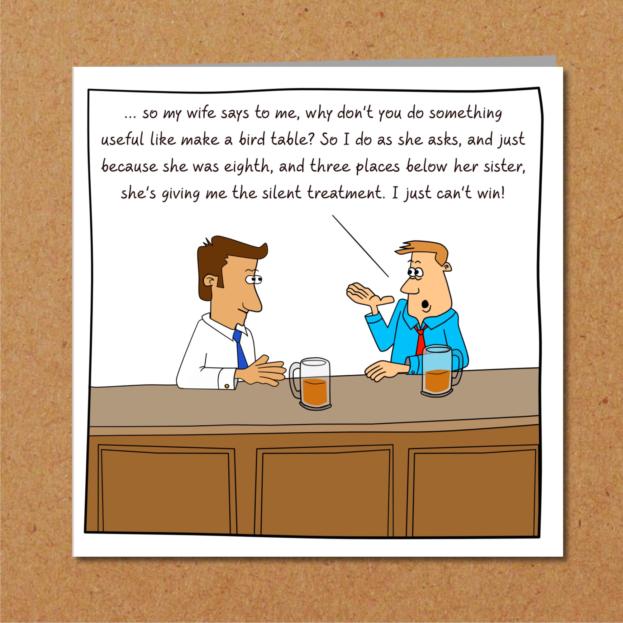 Funny 'Drinks Bar In Shower' Birthday Card For Men & Women - Cheeky Humor Blank Inside