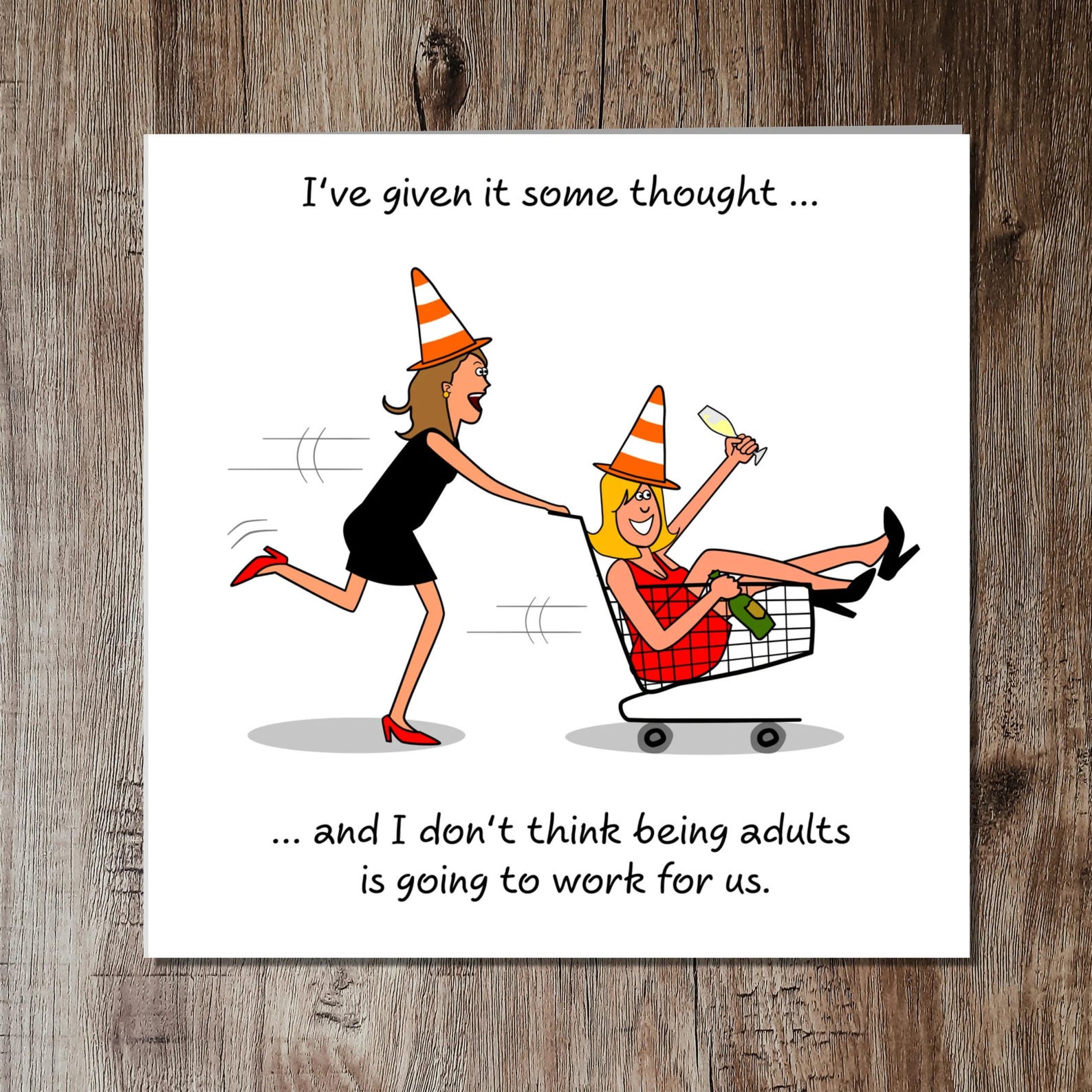 Funny Birthday Card Her Friendship Female Girl Friend Mum Humorous ...