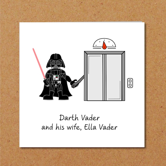 Verbazingwekkend Star Wars Card Birthday Darth Vader Funny humorous humour | Etsy WT-38