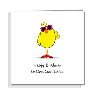 Petite amie carte d'anniversaire, petite amie, maman maman, meilleur ami fille, spécial ami carte BFF carte drôle humoristique carte Cool Chick