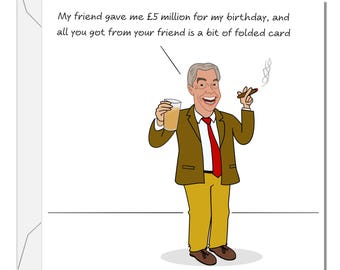 Funny Nigel Farage Birthday Card - Reform Party Joke Card - Humorous (Copy)