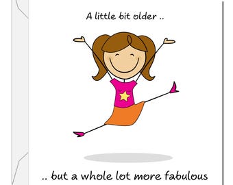 Carte d'anniversaire petite amie, petite amie fabuleuse, maman maman, fille meilleure amie, carte amie spéciale carte BFF carte humoristique drôle