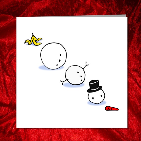 Funny Snowman Christmas Card Chill Out Humorous Humour - Etsy Funny Snowman Christmas Card Chill Out Humorous Humour - Etsy