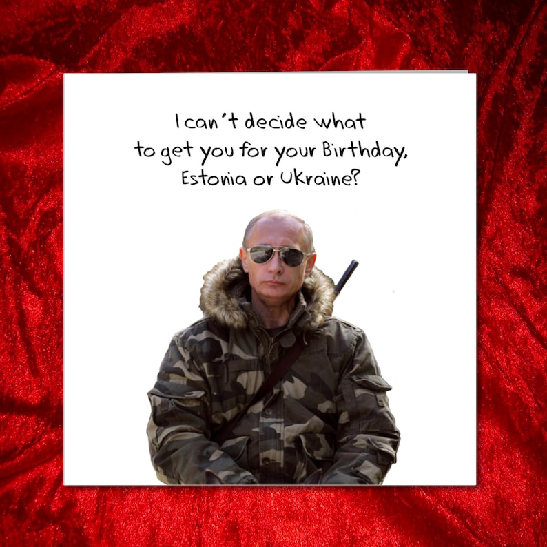 Vladimir Putin Birthday Card President Putin Ukraine | Etsy