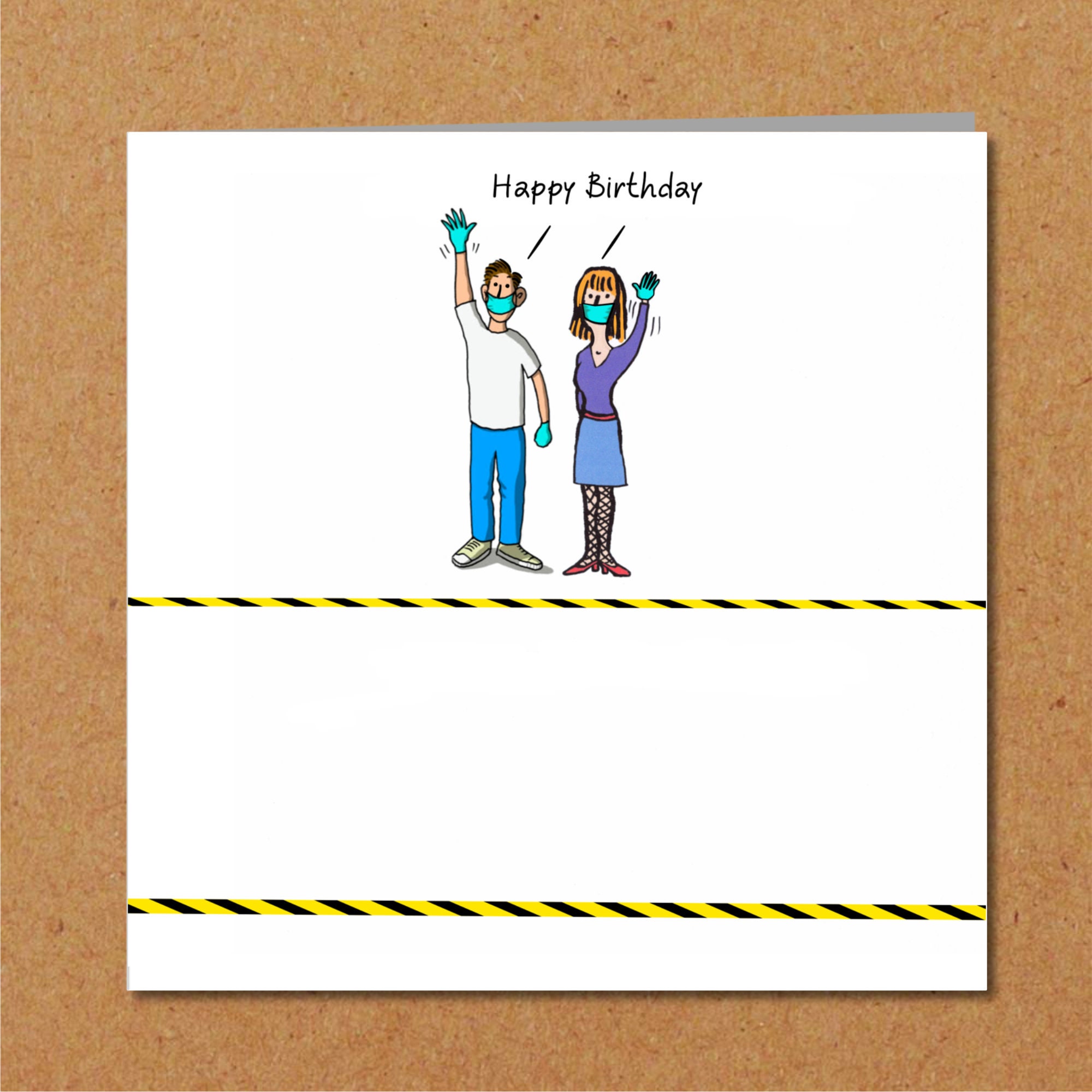 Social Distancing / Self Isolation Birthday Card - from couple - Funn…