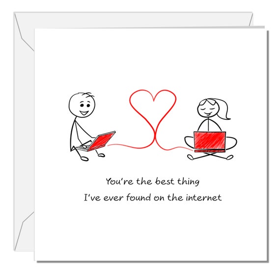 Internet Online Dating Card Valentine's Day Anniversary Birthday Tinder Bumble eHarmony Match Boyfriend GirlfriendLove