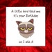 Grumpy Cat Birthday Card for Anyone Who Loves Cats Funny, Humorous, Fun ...